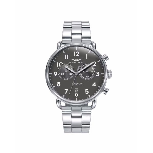 SANDOZ Relojes Antique de acero con cronógrafo